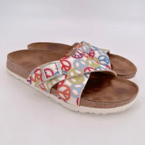 Birkenstock Birki’s Peace Sign Santosa Birko-Flor Sandals Size 38