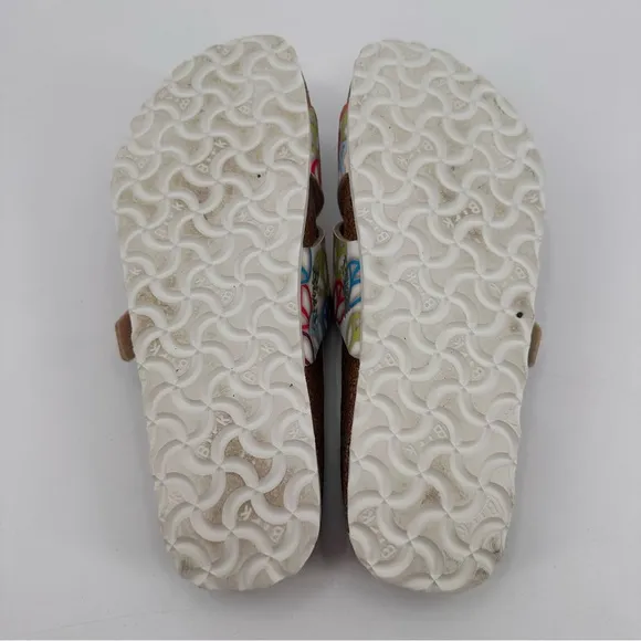 Birkenstock Birki’s Peace Sign Santosa Birko-Flor Sandals Size 38