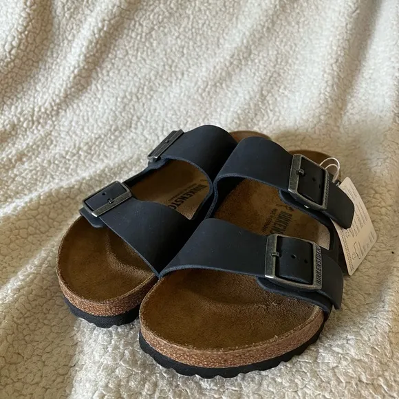 Birkenstock Black Sandals! Two-Strap Design