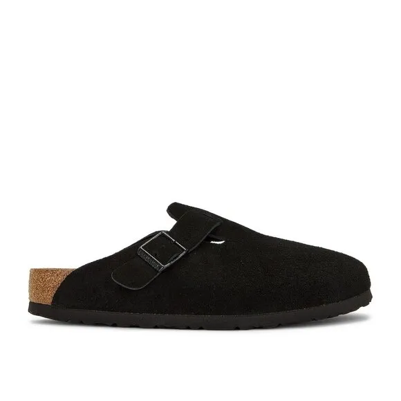 BIRKENSTOCK Boston Soft Footbed in Black new slip on shoe flats sandal