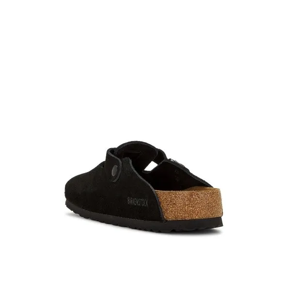 BIRKENSTOCK Boston Soft Footbed in Black new slip on shoe flats sandal