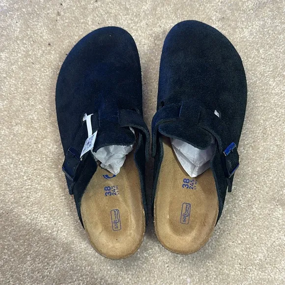 BIRKENSTOCK Boston Soft Footbed in Black new slip on shoe flats sandal