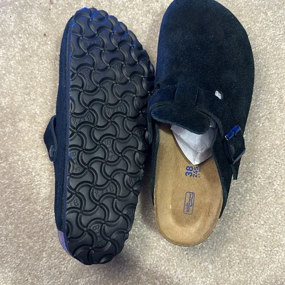 BIRKENSTOCK Boston Soft Footbed in Black new slip on shoe flats sandal