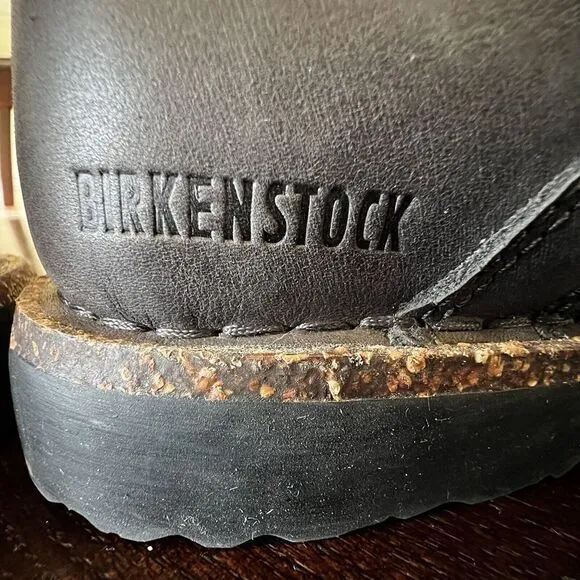 Birkenstock Bryson Shearling Gray‎ Nubuck Leather Combat Boots Size W7/M5 NWOB