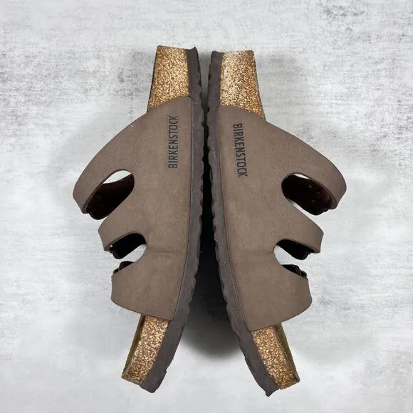 Birkenstock Florida 3-Strap Leather Sandals - Women's Size EU 38 / US 7 - Brown