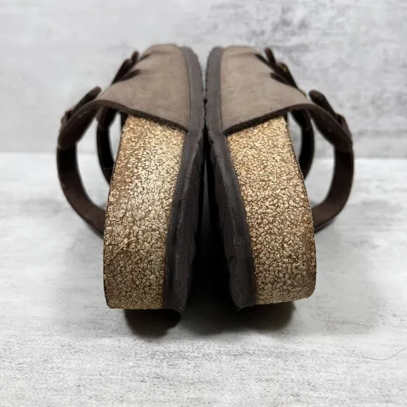 Birkenstock Florida 3-Strap Leather Sandals - Women's Size EU 38 / US 7 - Brown