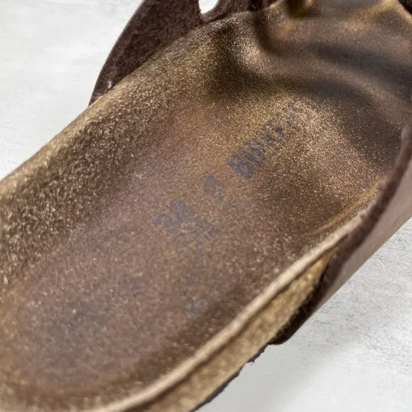 Birkenstock Florida 3-Strap Leather Sandals - Women's Size EU 38 / US 7 - Brown