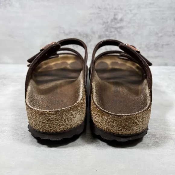 Birkenstock Florida 3-Strap Leather Sandals - Women's Size EU 38 / US 7 - Brown