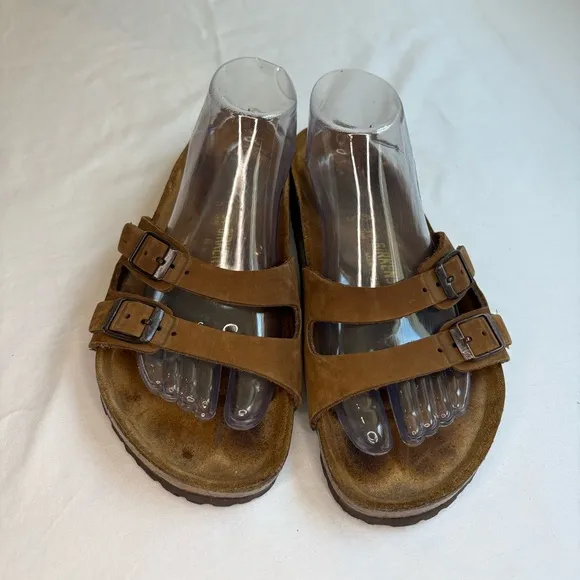 Birkenstock Florida Leather Double Strap Sandals