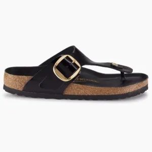 Birkenstock Gizeh Big Buckle Sandals size 37 Glossy Black New w/out box NWOT