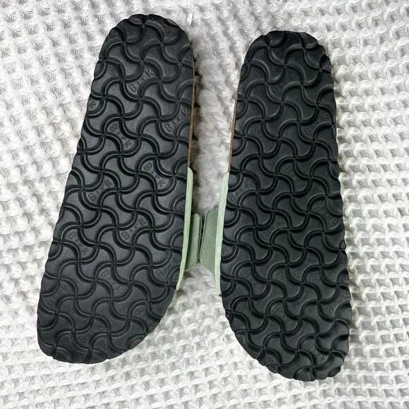 Birkenstock Madrid Big Buckle Slides Sandals Green Size 39 8 Narrow Width