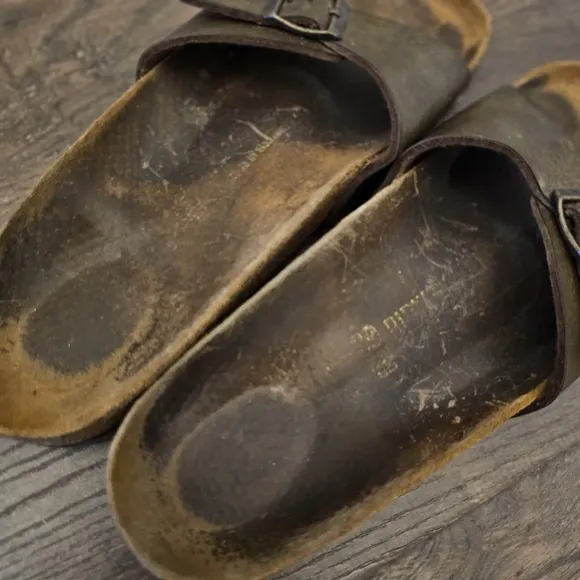Birkenstock Madrid sandals Leather Buckle Strap Bronze sz39
