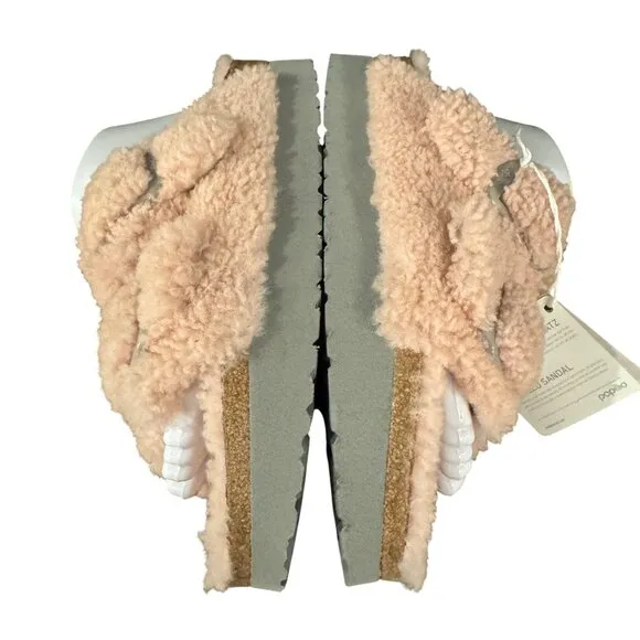 Birkenstock Papillio Arizona Big Buckle Shearling Teddy Sandals, Size 41 NWOB