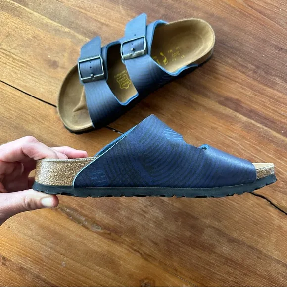 Birkenstock Papillio Arizona Two Strap Sandals Blue Swirl