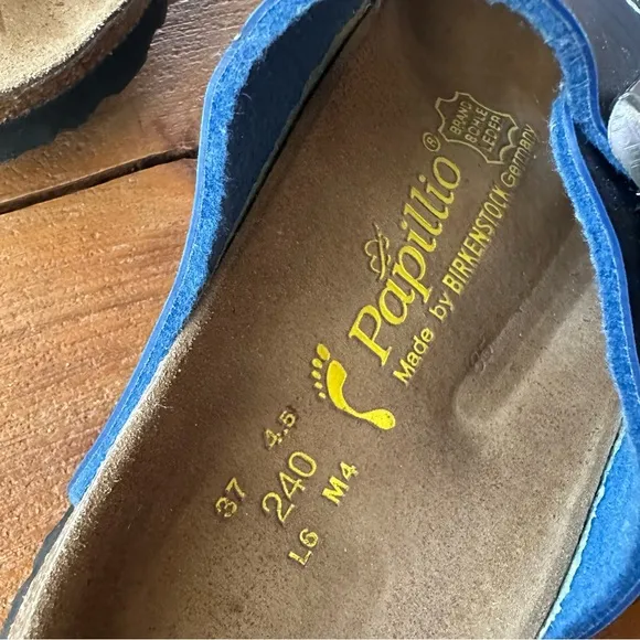 Birkenstock Papillio Arizona Two Strap Sandals Blue Swirl