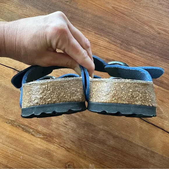 Birkenstock Papillio Arizona Two Strap Sandals Blue Swirl