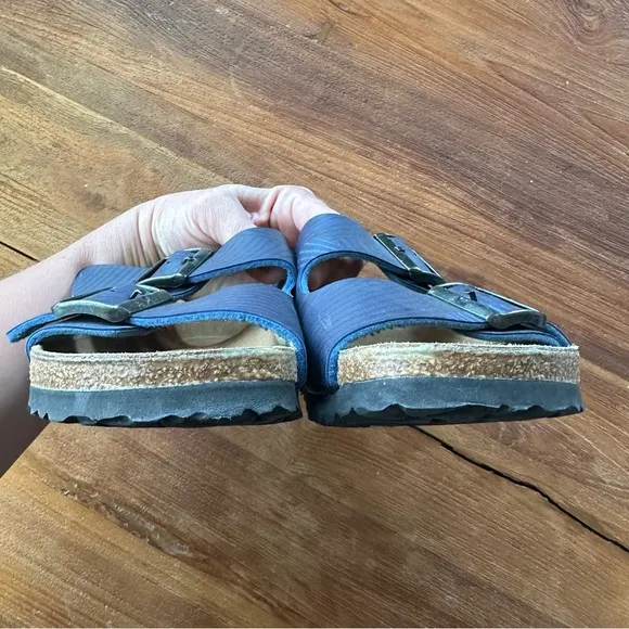Birkenstock Papillio Arizona Two Strap Sandals Blue Swirl