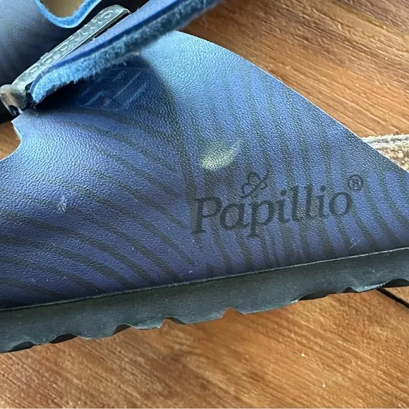 Birkenstock Papillio Arizona Two Strap Sandals Blue Swirl