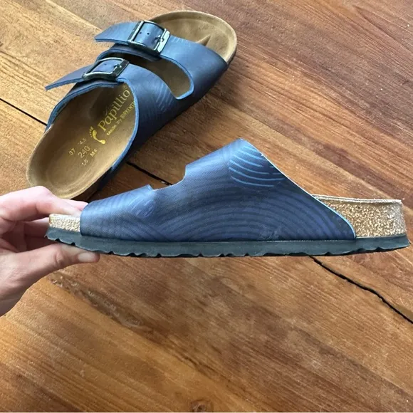 Birkenstock Papillio Arizona Two Strap Sandals Blue Swirl