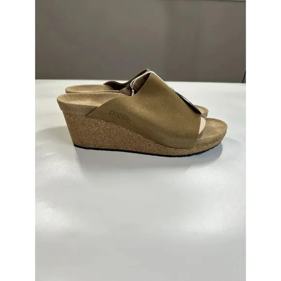 Birkenstock Papillio Namica Sandal Wedge Womens 41 US 10 Tea Suede Comfort Shoe