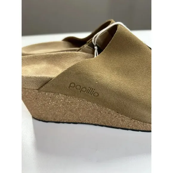 Birkenstock Papillio Namica Sandal Wedge Womens 41 US 10 Tea Suede Comfort Shoe