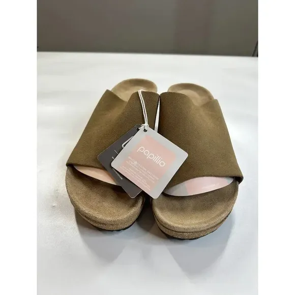 Birkenstock Papillio Namica Sandal Wedge Womens 41 US 10 Tea Suede Comfort Shoe