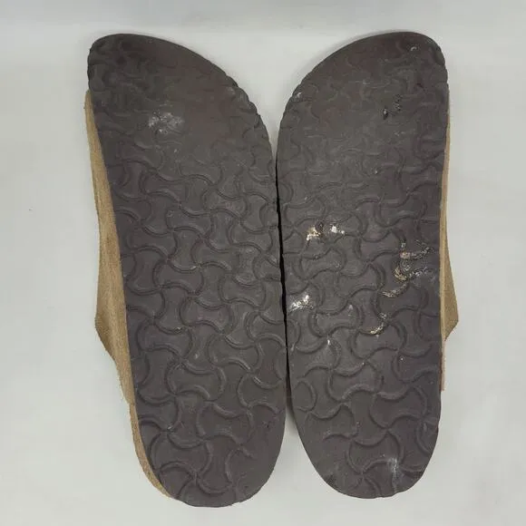 Birkenstock Sandals Mens EU45 US12 Zurich Brown Suede Slides Comfort Slip On