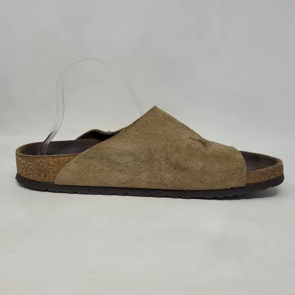 Birkenstock Sandals Mens EU45 US12 Zurich Brown Suede Slides Comfort Slip On