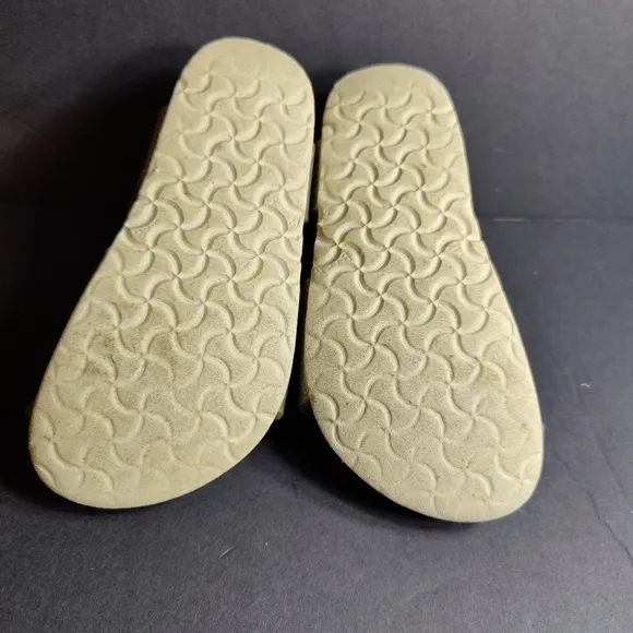 BIRKENSTOCK Toddler Rio Double-Strap Metallic Slip On Sandals Size C9 EU 27 17cm