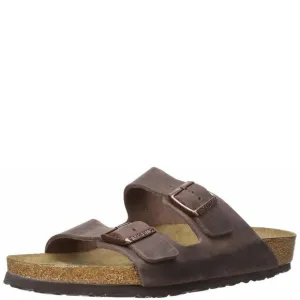 BIRKENSTOCK UNISEX ARIZONA HABANA OILED LEATHER SOFT FOOTBED SANDALS - 41 M