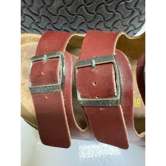 Birkenstock Unisex Sandals 3 Strap Bahama Older Style Burgundy Wine 41