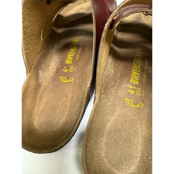 Birkenstock Unisex Sandals 3 Strap Bahama Older Style Burgundy Wine 41