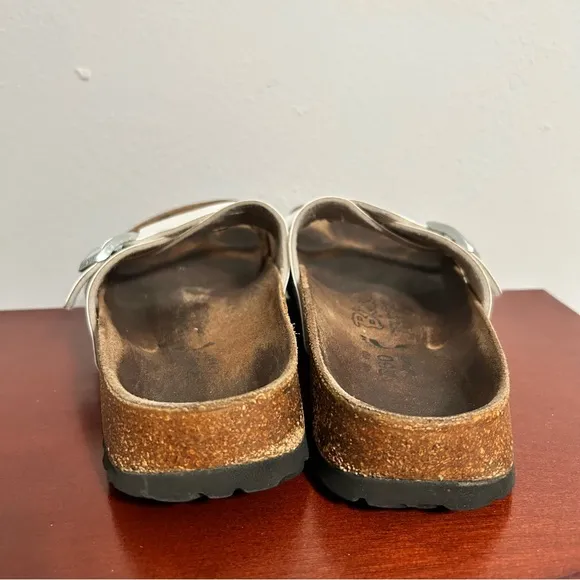 Birkenstock White Leather Women’s Santosa Sandal Size 9