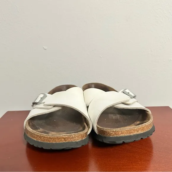 Birkenstock White Leather Women’s Santosa Sandal Size 9