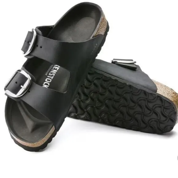 Birkenstock Women's Black Arizona Big Buckle Slip-On Flat Sandals Size 10.5