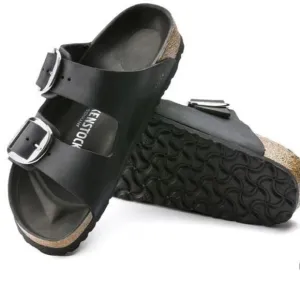 Birkenstock Women's Black Arizona Big Buckle Slip-On Flat Sandals Size 10.5