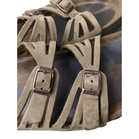Birkenstock Women's Granada Tan Leather slip on sandals size 40 (9)