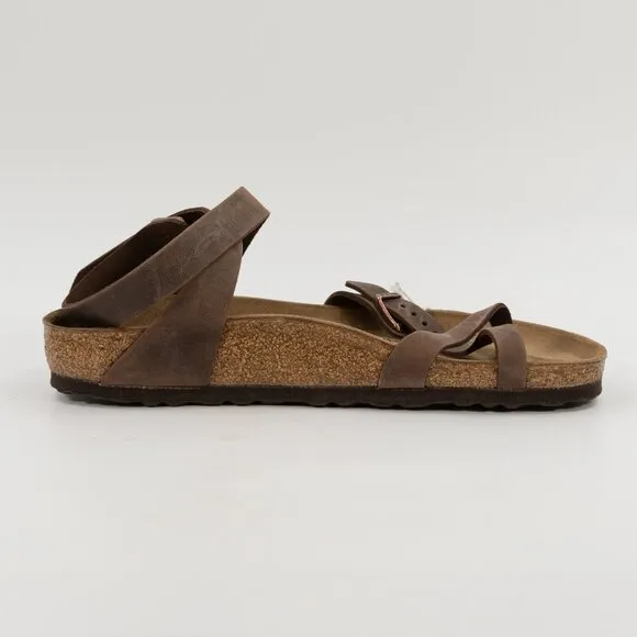 Birkenstock Women's Yara Leather Ankle-Strap REGULAR FIT size 40 EUR / 9 Women