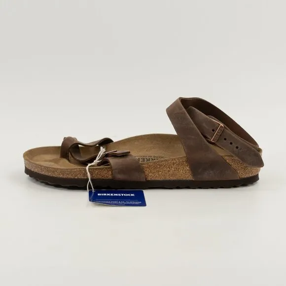 Birkenstock Women's Yara Leather Ankle-Strap REGULAR FIT size 40 EUR / 9 Women