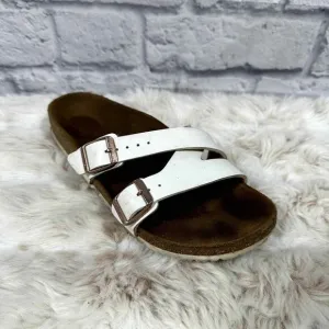 Birkenstock Yao Sandals Womens 36 US 5 White Patent Leather Buckle Strap