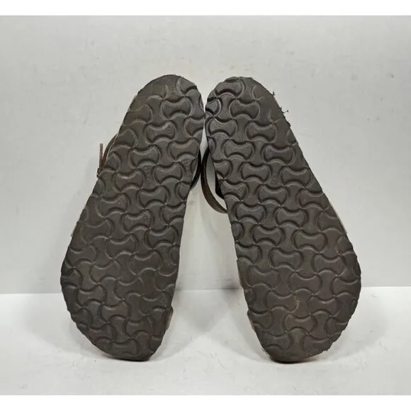 Birkenstock Yara Habana Brown Oiled Leather Ankle Strap Sandals Women’s Size 8