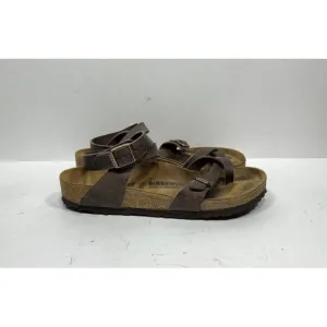 Birkenstock Yara Habana Brown Oiled Leather Ankle Strap Sandals Women’s Size 8