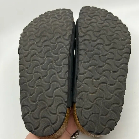 Birkenstock Arizona Black Nubuck Two Strap Sandals – EU Sz 41 US W 10 M 8 Medium