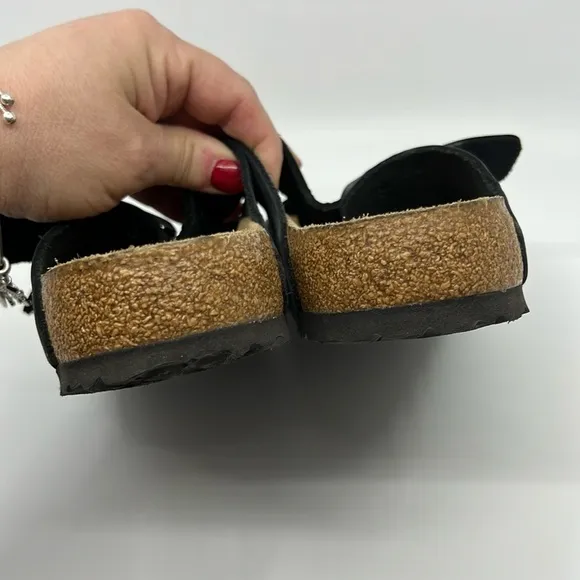 Birkenstock Arizona Black Nubuck Two Strap Sandals – EU Sz 41 US W 10 M 8 Medium