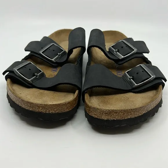 Birkenstock Arizona Black Nubuck Two Strap Sandals – EU Sz 41 US W 10 M 8 Medium