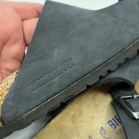 Birkenstock Arizona Black Nubuck Two Strap Sandals – EU Sz 41 US W 10 M 8 Medium