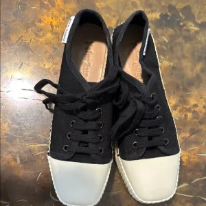 Black and White Canvas Sneakers