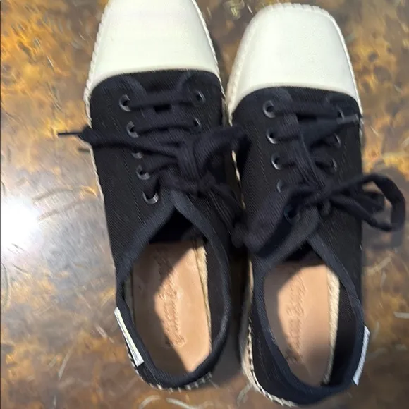 Black and White Canvas Sneakers