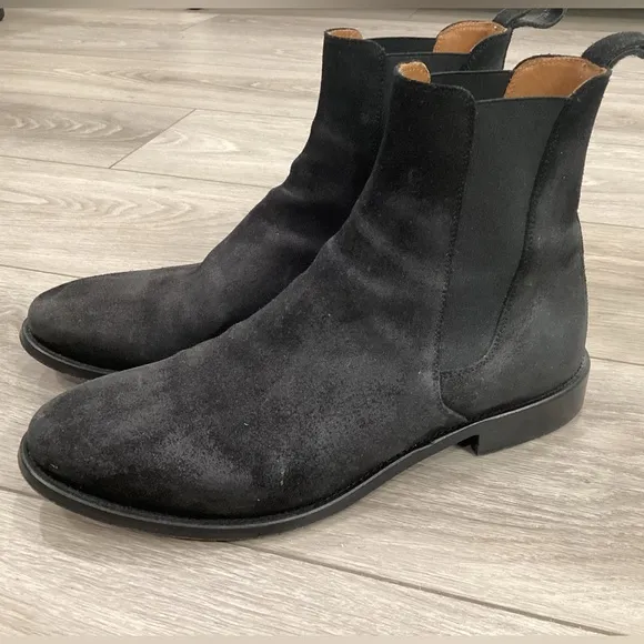 Black Chelsea Boots Made in Spain Men's Sz 8 MSRP $325 ORO Los Angeles Classic
