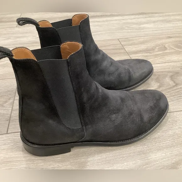 Black Chelsea Boots Made in Spain Men's Sz 8 MSRP $325 ORO Los Angeles Classic